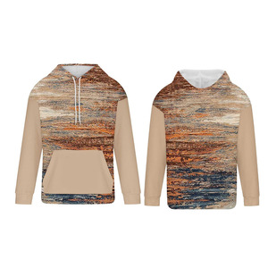 Sweat à capuche pour homme avec imprimé graphique abstrait – Sweat-shirt décontracté à blocs de couleurs avec poche - Product Image 4