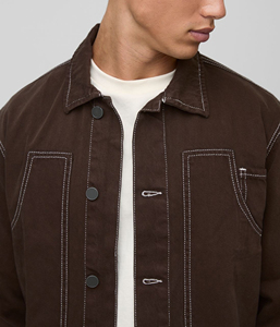 Chaqueta Vaquera de Invierno de Alta Calidad, Hecha a Medida, 100% Algodón, 14 OZ, Lavado Vintage, con Logotipo Bordado Personalizado, Corte Holgado - Product Image 3