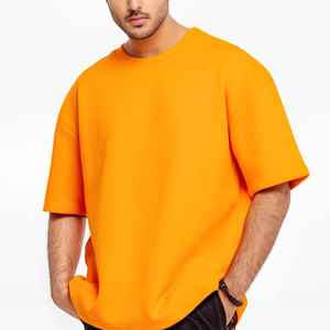 T-shirts pour hommes de haute qualité, coupe ample, épaules tombantes, col contrastant, en coton épais, respirant, style streetwear décontracté et urbain - Product Image 1