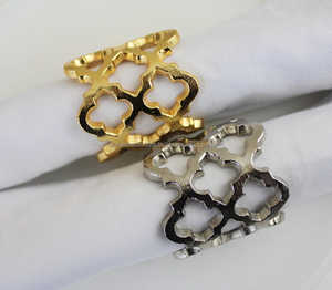 Servilletero de oro en latón macizo con diseño de corte láser perfecto para ceremonias de boda y ocasiones especiales - Product Image 4