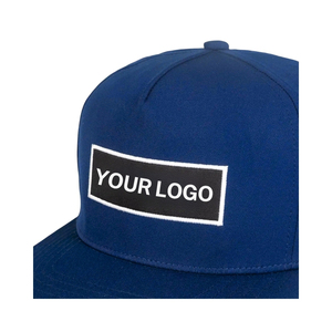 Export Quality Structured Flat Brim Classic Golf Hats 5 Panel Snapback Custom Logo 2D Embroidery Patch Performance Sports Cap - Product Image 6
