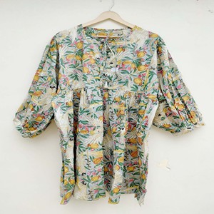 Robe midi en coton 100% bio, tie-dye, col en V, pour femmes enceintes, coupe classique, motif floral, été, douce, respirante, naturelle - Product Image 3