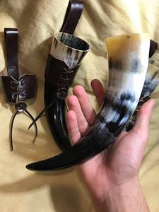 Cuerno Vikingo para Beber, Hecho a Mano y Pulido, de Cuerno Auténtico de Vaca y Búfalo, Estilo Vikingo Medieval - Product Image 3