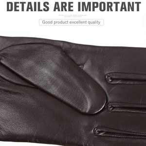 Gants de mode en cuir véritable pour l'hiver, compatibles avec les écrans tactiles, imperméables, respirants, design personnalisé, élégants, pour hommes et femmes - Product Image 4