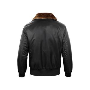Chaqueta bomber de diseño personalizado de alta calidad para hombre, ropa deportiva de calidad con cremallera de piel para gimnasio de invierno, servicio OEM - Product Image 4