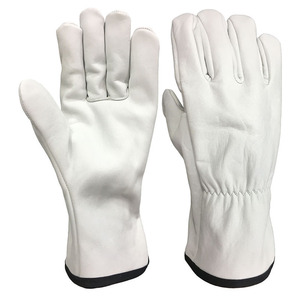 Sheepskin-Leather <b>Gloves</b> <b>Red</b>-Color Winter Sports Gear For Cycling-SkiingWelding Full Palm Nylon Diamond Texture Flexible - Product Image 2