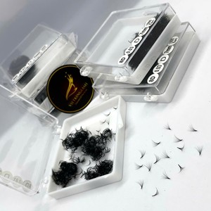 Extensiones de Pestañas Profesionales Pre-fabricadas con Volumen 3D-8D, Curvatura C/CC/DD/M/L, Hechas a Mano, Color Negro Mate, Aspecto Natural, Logotipo Personalizado - Product Image 4