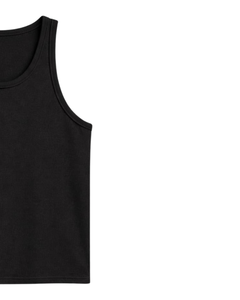 Custom Solid Black <b>Men</b> Tank Top Cotton Sleeveless Vest O Neck Summer Gym Workout Casual Plain <b>Singlet</b> OEM Manufacturer Supplier - Product Image 4