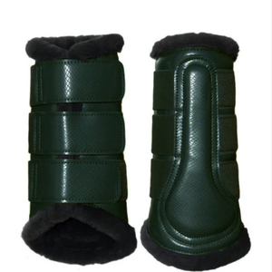 Bottes de brossage équestres pour chevaux : conception amortissante avec protection des tendons et des articulations, équipement d'équitation personnalisé - Product Image 1