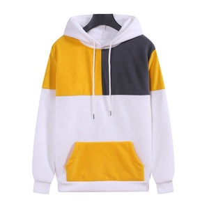 เสื้อฮู้ดผู้ชายปักลายสีสันตัดกัน ผ้าฟลีซ สปอร์ตแวร์ลำลอง หลากสี แบบสั่งทำได้ ไซส์ใหญ่ เสื้อพูลโอเวอร์ สำหรับฤดูใบไม้ร่วง - Product Image 6