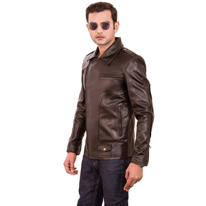 2026 High Street Men's Leather Jacket Professional Custom Logo Printing <b>Light</b> Weight Breathable High Quality OEM Serviced - Product Image 5