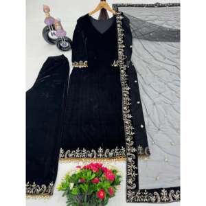Conjunto de ropa de fiesta para mujer de diseñador Plazzo Dupatta - Product Image 2