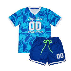 Uniforme de Fútbol Unisex Personalizado, Nuevo Diseño, Conjunto de Equipo Personalizado, 100% Poliéster, Impresión por Sublimación Completa, Apliques, Protección UV - Product Image 6