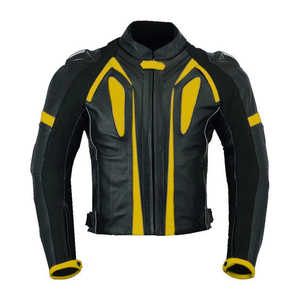 Combinaison de course moto en cuir noir et bleu certifiée CE de qualité supérieure, 2 pièces, équipement de piste unisexe haut de gamme, protection par armure, hiver - Product Image 5