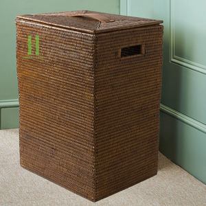 Customized Modern Eco-friendly Woven Rattan Storage <b>Basket</b> For Laundry Bedroom Storage Boxes & Bins Rattan 2026 From Vietnam - Product Image 1