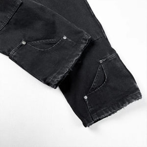 กางเกงยีนส์ทรงหลวมสั่งตัดพิเศษ ทรงตรง ผ้าหนา สำหรับฤดูหนาว แห้งเร็ว กำลังฮิต คุณภาพดีเยี่ยม กางเกงยีนส์เดนิมฟอก - Product Image 5