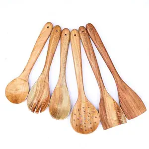 Wooden Spoon and Kitchen Set Eco-Friendly 2-Piece Cooking Tool Stocked Hand Wash Only FAIZA CRAFT From Uttar Pradesh - Product Image 4