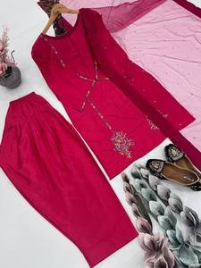 Robes pakistanaises 3 pièces de marque originale en coton pour femmes Kurti Salwar Kameez Bin Hameed indien pakistanais - Product Image 6