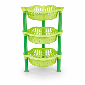 3Set High Eco-Friendly Foldable Plastic Storage Trolley Spice Organizer <b>Rack</b> for <b>Kitchen</b> Office Bathroom Home Portable Durable - Product Image 2