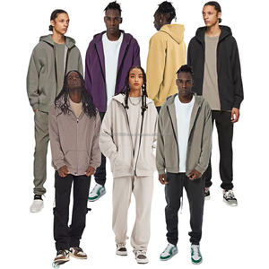 Sweats à capuche pour hommes en coton personnalisés sweat à capuche à fermeture éclair complète sweat vierge de haute qualité vestes à capuche à fermeture éclair vêtements de mode de grande rue - Product Image 1