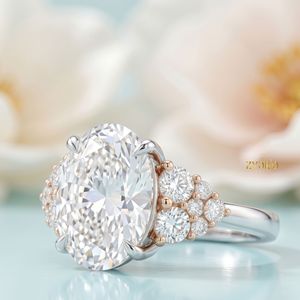 Bague de fiançailles unisexe personnalisée en or massif 18 carats avec diamant ovale de laboratoire DEF VVS certifié IGI, design artisanal - Product Image 4