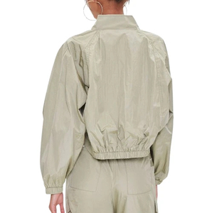 High Quality Wholesale Winter Hooded Lightweight Windproof <b>Women</b> <b>Windbreaker</b> Nylon Tracksuit Set OEM Service - Product Image 2