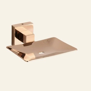 GLOSSY TOUCH ART Jabonera Minimalista de Latón Dorado, Soporte Metálico Portátil para Baño y Hogar - Product Image 3