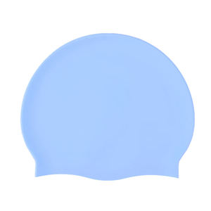 Bonnet de bain unisexe en silicone de couleur unie, imperméable et extensible, pour adultes et enfants, entraînement, course, sports nautiques - Product Image 2