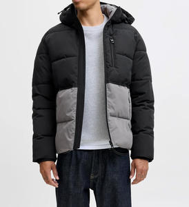 Veste d'hiver matelassée unisexe de haute qualité, couleur noire, manches longues, imperméable, respirante, fermeture éclair, style streetwear, service OEM pour adultes - Product Image 3
