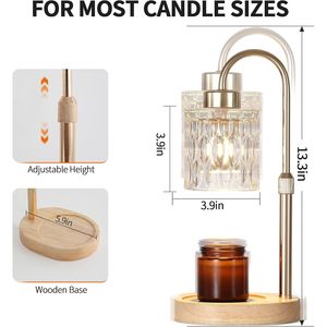 Scaldacera Elettrico Dorato per Cera Profumata, Decorazione Casa con Dimmer e Timer, Regalo per la Festa della Mamma/Compleanno/Natale - Product Image 3