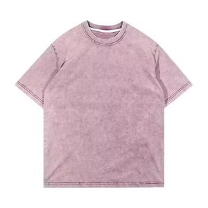 Camiseta de Hombre Tallas Grandes, Lavado Ácido, Manga Corta, Cuello Redondo, Casual, Tejido de Punto, 100% Algodón Jersey, Teñido Liso - Product Image 6
