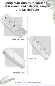 Interruptor de Sobrecarga, Enchufe de Extensión Eléctrica de 4 Tomas, Regleta de Alimentación para Hogar y Oficina, Serie BETA, Latón, 10A, Enchufes LED - Product Image 5