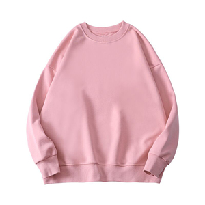 เสื้อสเวตเชิ้ตคอกลมโอเวอร์ไซส์สำหรับผู้ชาย สีพื้น ผ้าถัก สวมใส่สบายๆ สำหรับฤดูใบไม้ร่วง ทรงปกติ แขนยาว - Product Image 2