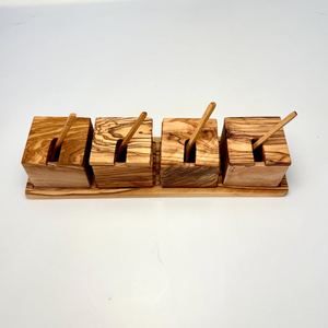 Ensemble d'étagères à épices en bois personnalisable, boîte à épices multifonctionnelle, respectueuse de l'environnement, durable et résistante, facile à nettoyer - Product Image 5