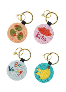 Bulk Personalized Eco-Friendly Glass Classic Seed Beads Light <b>Keychain</b> Wholesale Handmade Wedding Keyring Bags Gifts Kids Use - Product Image 3