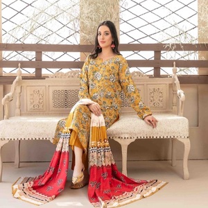 Ensemble Kurta en viscose trois pièces pour femmes Tawakkal Salwar Kameez Dupata robe indienne pour la fête vente entière du Pakistan Inde - Product Image 1