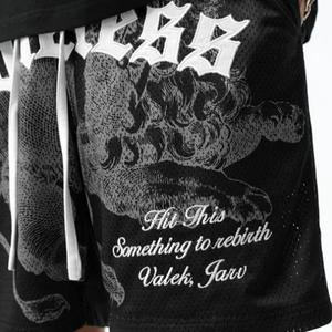 <b>Men's</b> Custom Printed Mesh <b>Shorts</b> Black White <b>Checkered</b> Pattern Drawstring Street Style Eco-Friendly Quick Dry Breathable Workout - Product Image 4