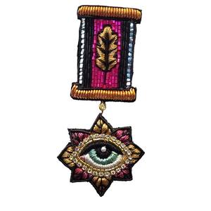 Patch brodé en forme d'éventail, tissu rouge avec motif floral, badge à coudre, style classique, applique décorative pour vêtement - Product Image 2