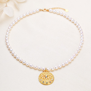 Collar de Perlas de Agua Dulce con Colgante de Moda para Mujer, Estilo Cielo Estrellado, de Zhuji, Cadena de Lujo Ligero al por Mayor - Product Image 3