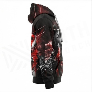 Sudadera con Capucha para Hombre North Approach, Diseño Kratos Impreso en 3D, Color Negro, Corte Regular, Informal, con Bolsillo Delantero, para Otoño - Product Image 3