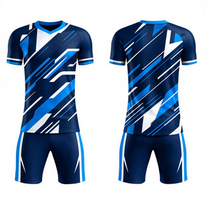 ชุดฝึกซ้อมฟุตบอล ดีไซน์ใหม่ ชุดกีฬาอาชีพ เสื้อและกางเกงขาสั้นคุณภาพสูง - Product Image 4