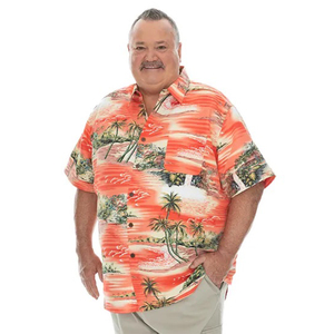 Camisas hawaianas unisex OEM con logo personalizado impreso, camisas tropicales casuales, camisas Aloha modernas, camisetas de playa con botones y estampado floral de verano - Product Image 2