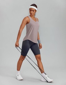 Débardeur Femme Tendance Sans Manches Décontracté Été Doux Extensible Respirant Spandex/Polyester Côtelé Ajusté Uni Tricoté ODM - Product Image 3