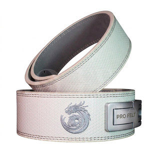 Waist Support Protection Lever Powerlifting <b>Belt</b> with 3D Embossed Leather Texture & Custom Embroidery for Weight Training <b>Belt</b> - Product Image 3