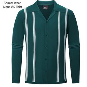 เสื้อเชิ้ตแขนยาวผู้ชายแบบติดกระดุมลายสก็อต - Product Image 1