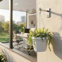 Pot suspendu blanc en PP pour boutique de jardinage, idéal pour la vente en gros et la certification ISO9001 – Fabricant