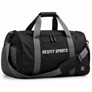 Gym Training <b>Travel</b> <b>Bag</b> Custom with Zippered Main <b>Compartment</b> and Side Storage Pocket Practical Everyday Storage Solution Custom - Product Image 3