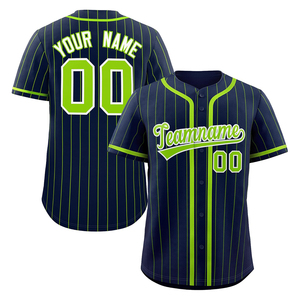 Maillot de baseball rayé bleu clair personnalisé unisexe à manches courtes avec boutons sur le devant en polyester respirant, impression du nom de l'équipe 00, ODM OEM - Product Image 6