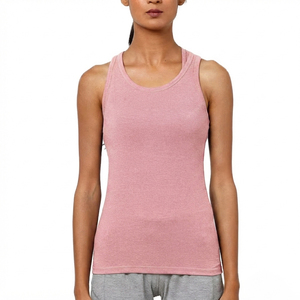 Women's High Quality Custom <b>Knitted</b> O-Neck Silk Screen Printed Long Sleeveless <b>Tank</b> <b>Top</b> Breathable Cotton Polyester Quick Dry - Product Image 6