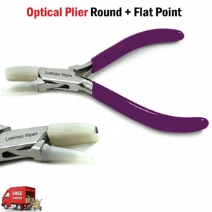 Ensemble de pinces optiques à mâchoires en nylon Luminex Impex, 3 pièces, finition dorée avec poignées roses pour l'ajustement des montures de lunettes - Product Image 2